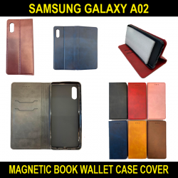 Magnetic Cover Case For Samsung Galaxy A02 SM-A022F Strong Leather Wallet Slim Fit Look